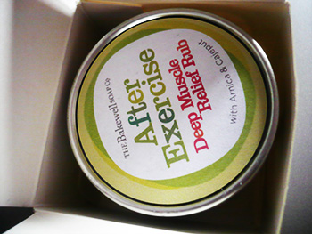 after exercise muscle relief rub