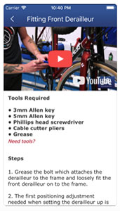 bicycle maintenance guide app