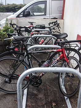 bike rack at debbie's