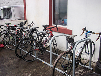bike rack at debbie's