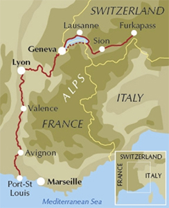 river rhone cycle route: mike wells