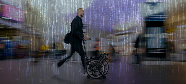 brompton in the rain