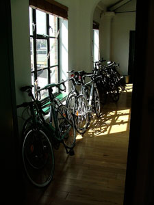 bikes in the corridor