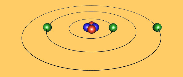 orbiting electrons