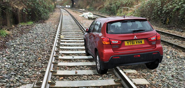 car on railway