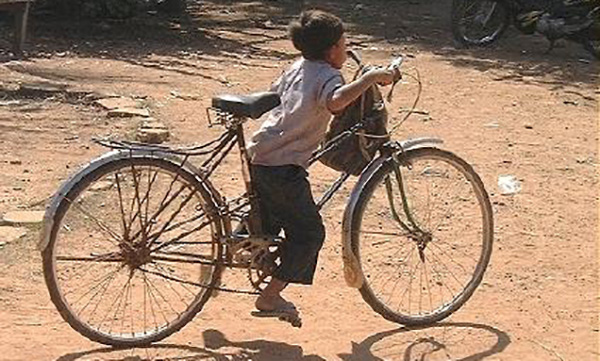 wrong size bicycle