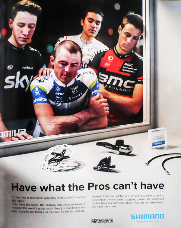 shimano disc break advert