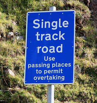 single track road instructions