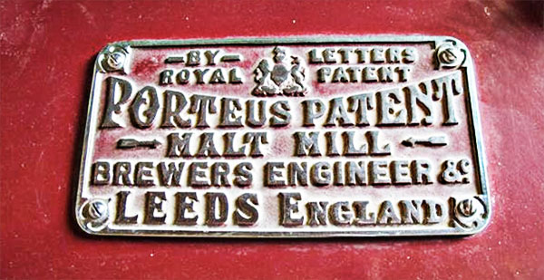 porteus manufacturer brass plate