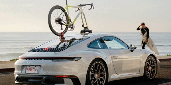 porsche with bike