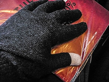 velobici white tip gloves