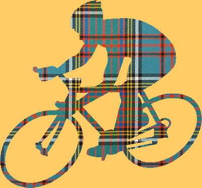 tartan cyclist