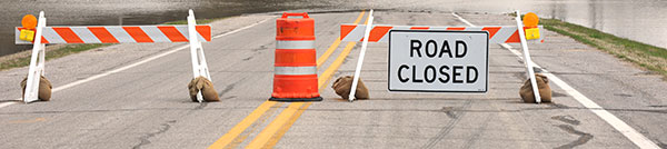 closed road