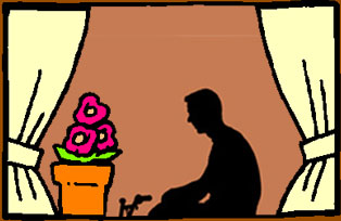 cyclist at the window