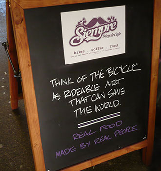 siempre cycle cafe, glasgow