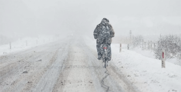 cycling in snow
